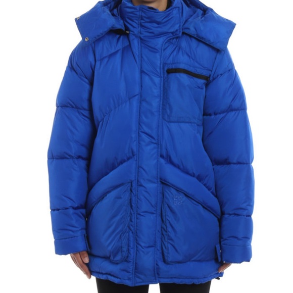 GIVENCHY Blue Puffer Jacket with Hood size S/M - Picture 1 of 11